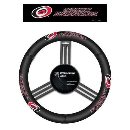 FREMONT DIE CONSUMER PRODUCTS INC Fremont Die 2324588110 MLB Carolina Hurricanes Steering Wheel Cover - Leather 2324588110